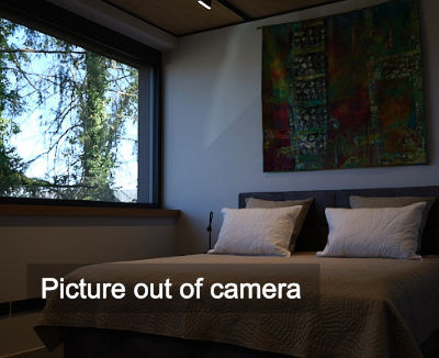 Foto eines Hotelzimmers direkt aus der Kamera